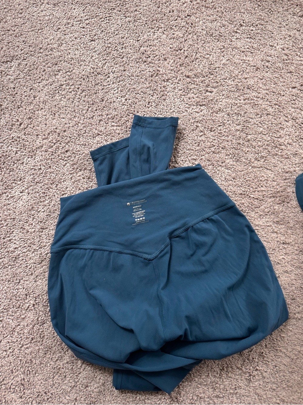 BuffBunny Teal Blue Leggings and Sports Bra Set - Picture 5 of 5